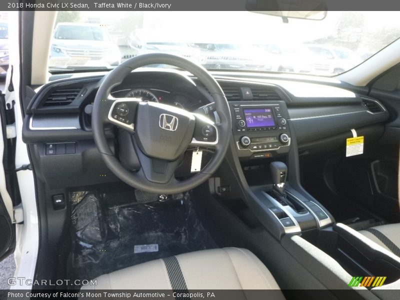 Taffeta White / Black/Ivory 2018 Honda Civic LX Sedan
