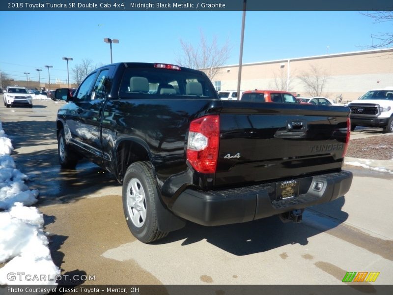 Midnight Black Metallic / Graphite 2018 Toyota Tundra SR Double Cab 4x4