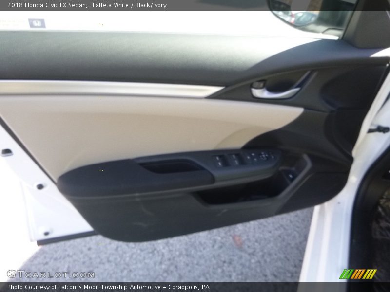 Taffeta White / Black/Ivory 2018 Honda Civic LX Sedan