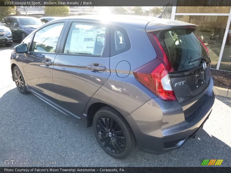 Modern Steel Metallic / Black 2018 Honda Fit Sport