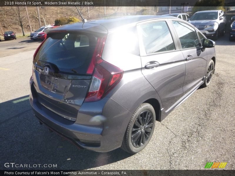 Modern Steel Metallic / Black 2018 Honda Fit Sport