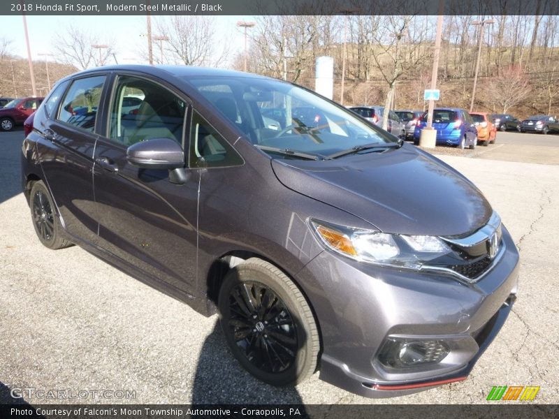 Modern Steel Metallic / Black 2018 Honda Fit Sport