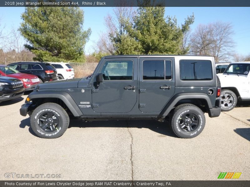 Rhino / Black 2018 Jeep Wrangler Unlimited Sport 4x4