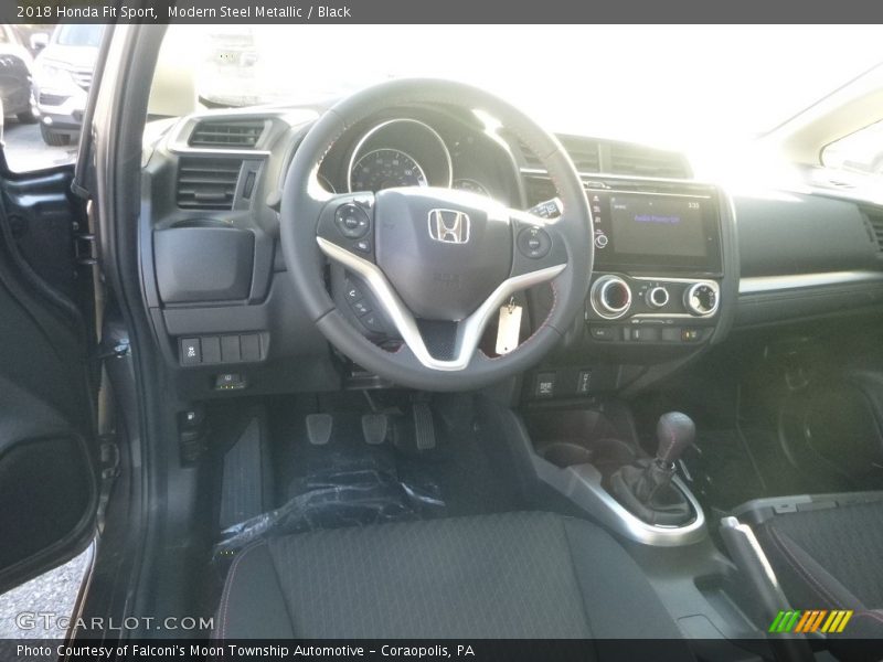 Modern Steel Metallic / Black 2018 Honda Fit Sport