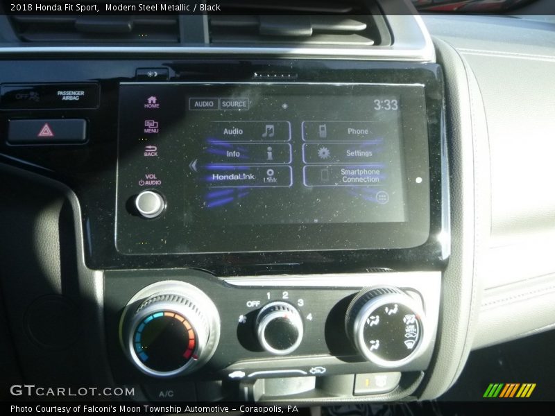Modern Steel Metallic / Black 2018 Honda Fit Sport
