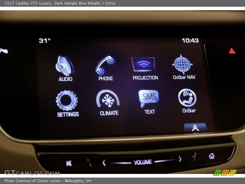 Dark Adriatic Blue Metallic / Cirrus 2017 Cadillac XT5 Luxury