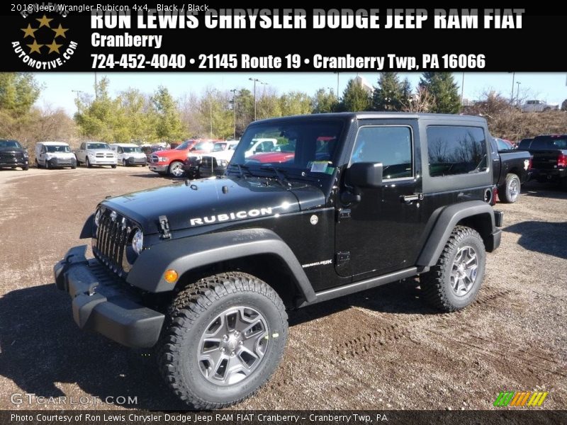 Black / Black 2018 Jeep Wrangler Rubicon 4x4