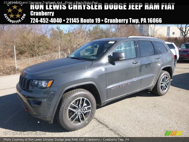 Rhino / Black/Ruby Red 2018 Jeep Grand Cherokee Trailhawk 4x4