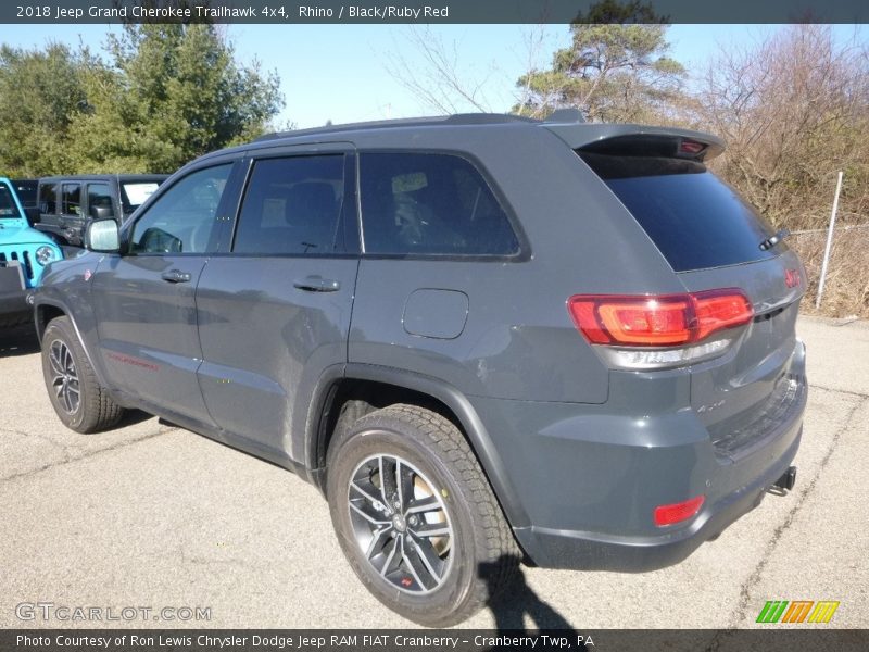 Rhino / Black/Ruby Red 2018 Jeep Grand Cherokee Trailhawk 4x4