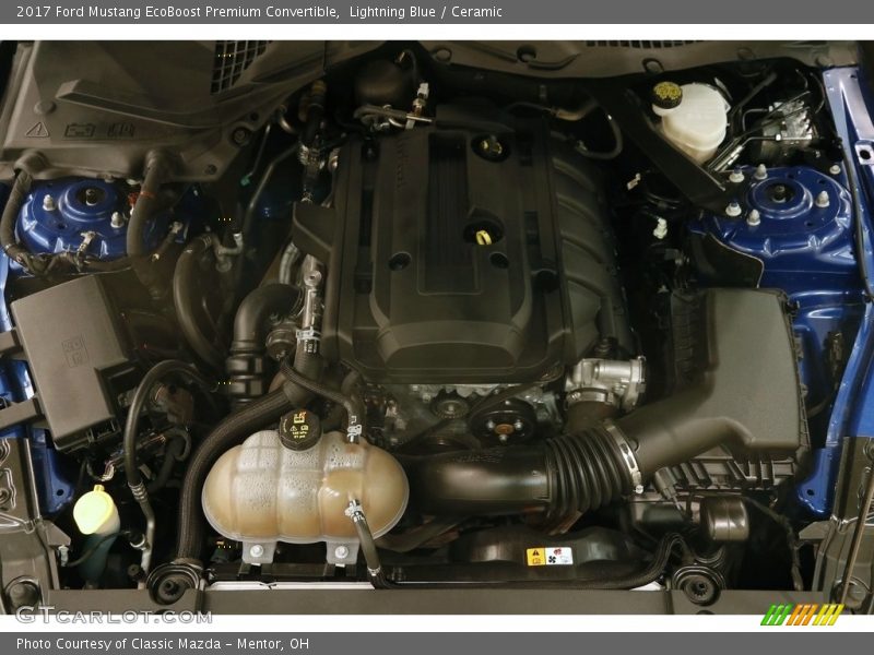 Lightning Blue / Ceramic 2017 Ford Mustang EcoBoost Premium Convertible