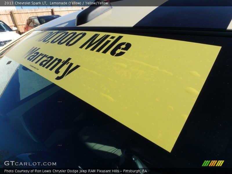 Lemonade (Yellow) / Yellow/Yellow 2013 Chevrolet Spark LT