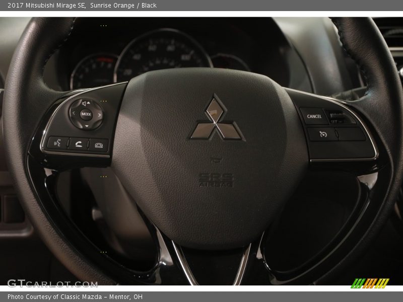 Sunrise Orange / Black 2017 Mitsubishi Mirage SE