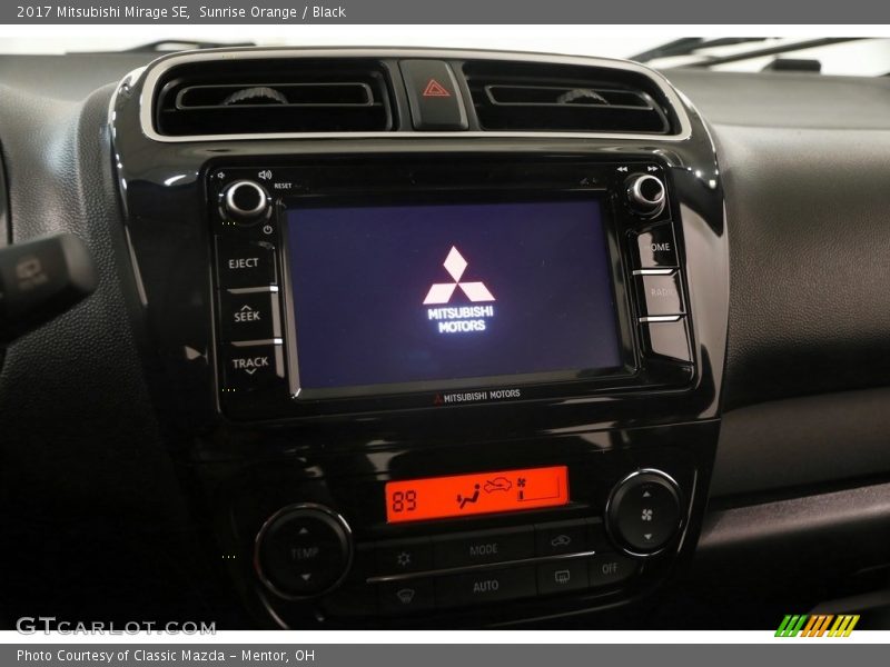 Sunrise Orange / Black 2017 Mitsubishi Mirage SE