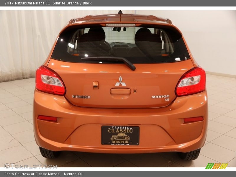 Sunrise Orange / Black 2017 Mitsubishi Mirage SE