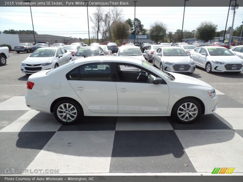 Pure White / Ceramique/Titan Black 2015 Volkswagen Jetta SE Sedan