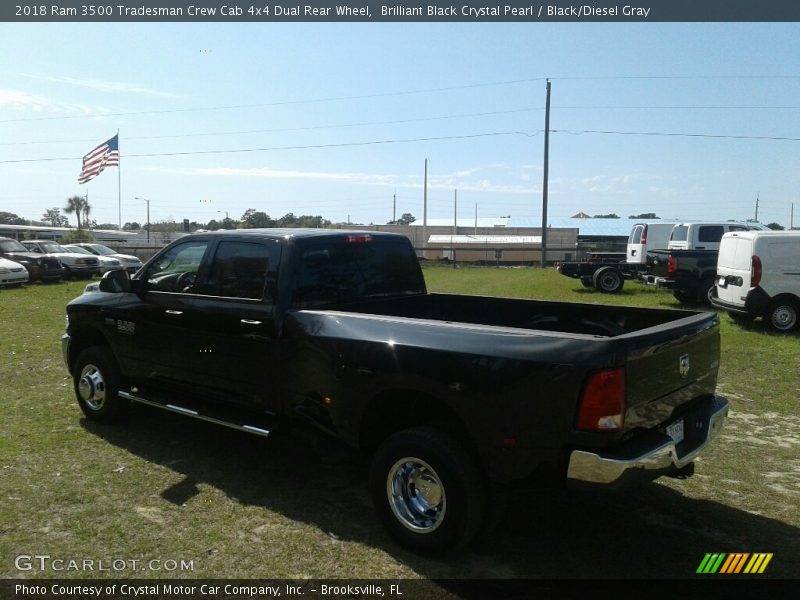 Brilliant Black Crystal Pearl / Black/Diesel Gray 2018 Ram 3500 Tradesman Crew Cab 4x4 Dual Rear Wheel