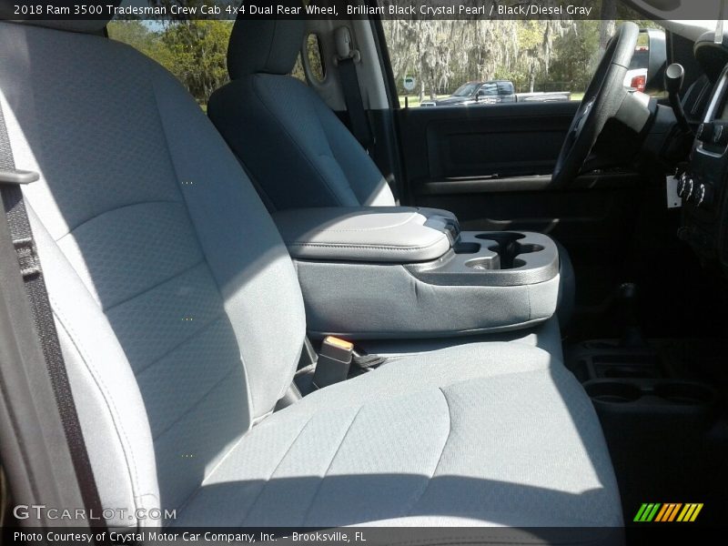 Brilliant Black Crystal Pearl / Black/Diesel Gray 2018 Ram 3500 Tradesman Crew Cab 4x4 Dual Rear Wheel