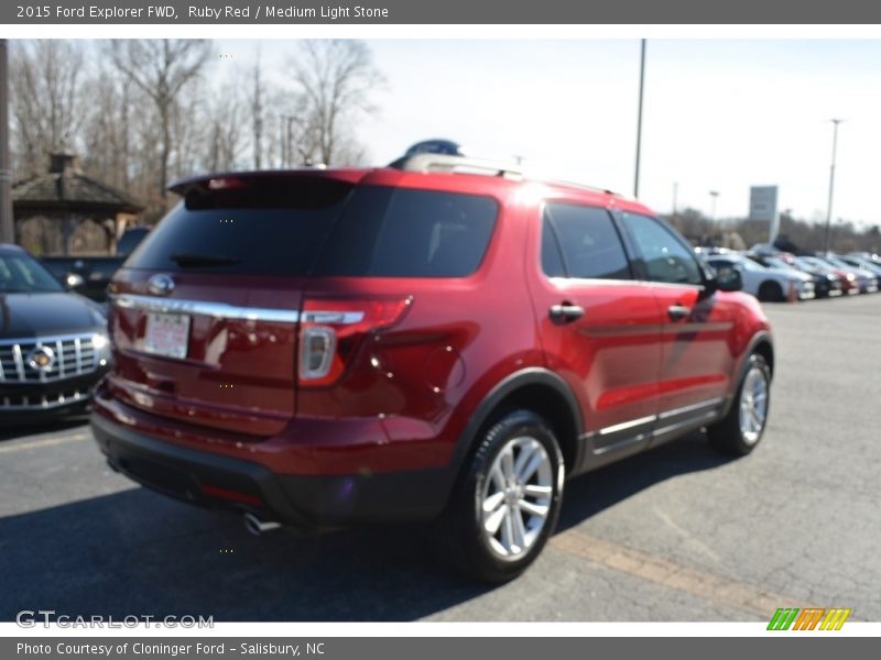 Ruby Red / Medium Light Stone 2015 Ford Explorer FWD