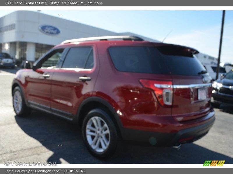 Ruby Red / Medium Light Stone 2015 Ford Explorer FWD