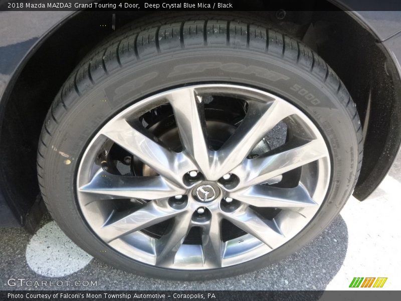 Deep Crystal Blue Mica / Black 2018 Mazda MAZDA3 Grand Touring 4 Door