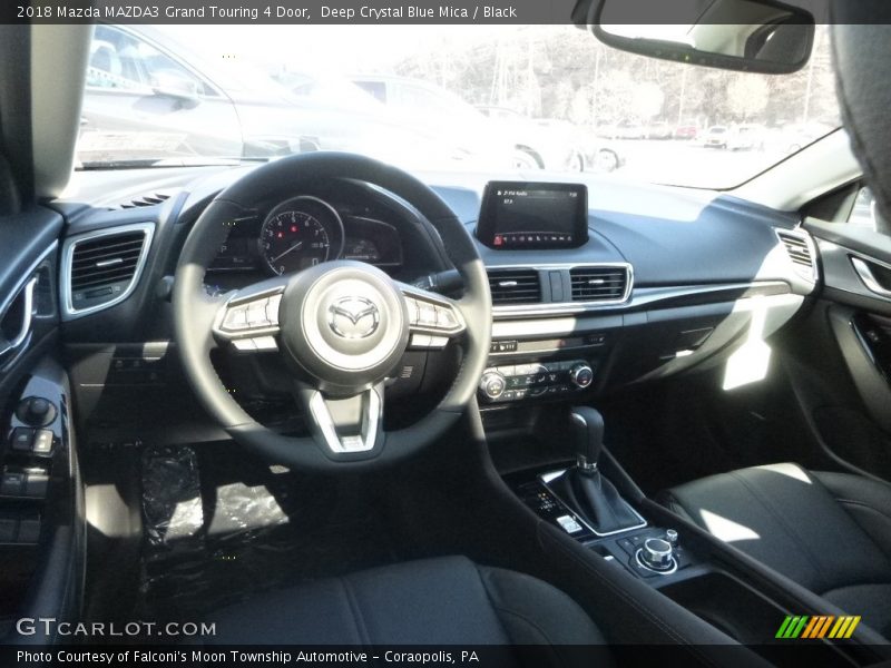 Deep Crystal Blue Mica / Black 2018 Mazda MAZDA3 Grand Touring 4 Door