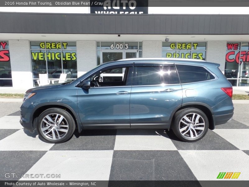 Obsidian Blue Pearl / Gray 2016 Honda Pilot Touring