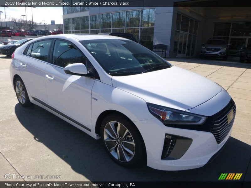 Ceramic White / Charcoal Black 2018 Hyundai Ioniq Hybrid Limited