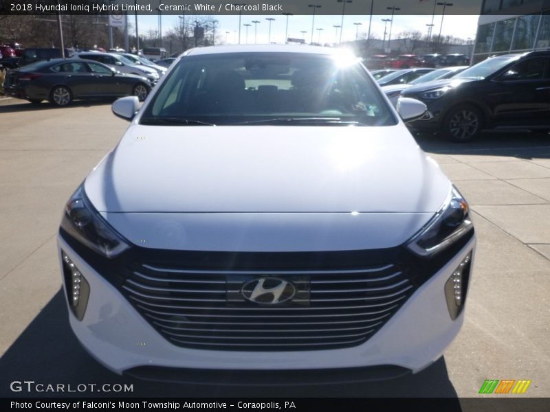 Ceramic White / Charcoal Black 2018 Hyundai Ioniq Hybrid Limited