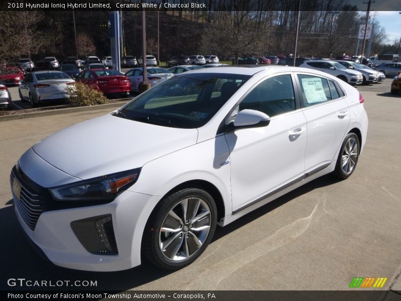Ceramic White / Charcoal Black 2018 Hyundai Ioniq Hybrid Limited