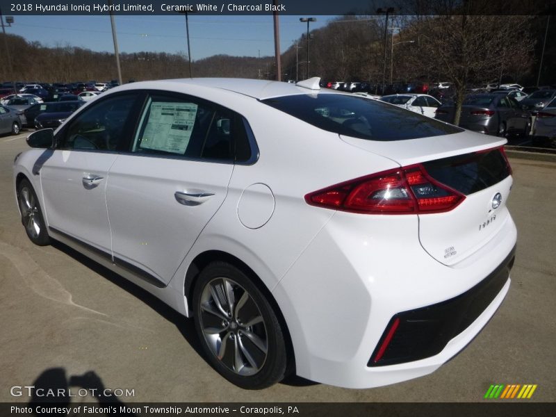 Ceramic White / Charcoal Black 2018 Hyundai Ioniq Hybrid Limited