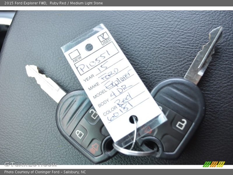 Ruby Red / Medium Light Stone 2015 Ford Explorer FWD
