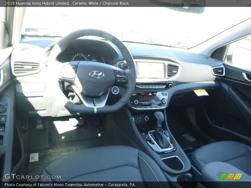Ceramic White / Charcoal Black 2018 Hyundai Ioniq Hybrid Limited