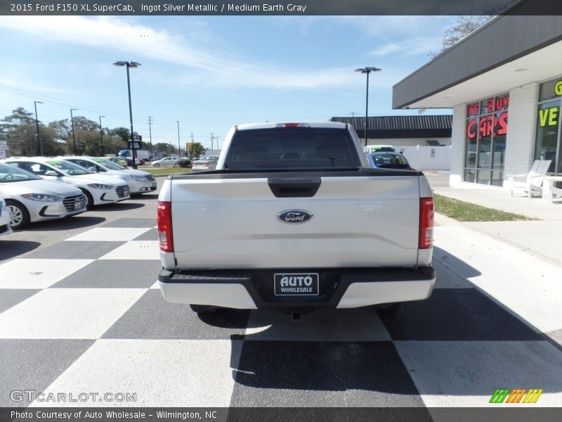 Ingot Silver Metallic / Medium Earth Gray 2015 Ford F150 XL SuperCab