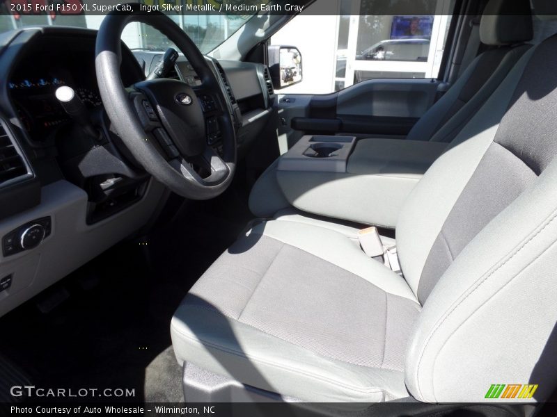 Ingot Silver Metallic / Medium Earth Gray 2015 Ford F150 XL SuperCab