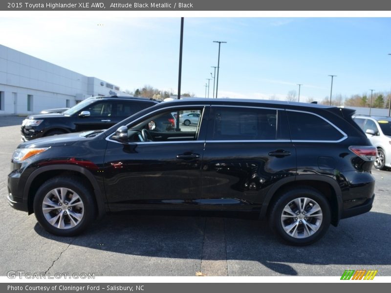 Attitude Black Metallic / Black 2015 Toyota Highlander XLE AWD