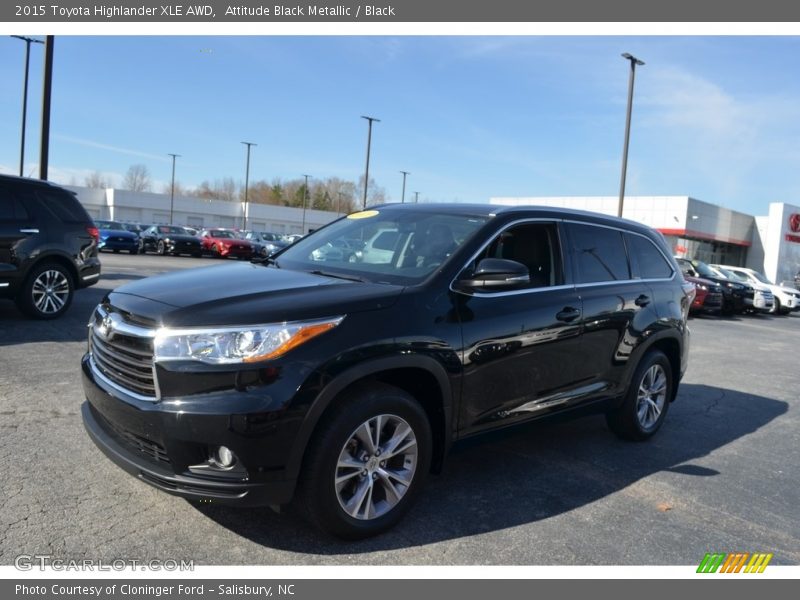 Attitude Black Metallic / Black 2015 Toyota Highlander XLE AWD