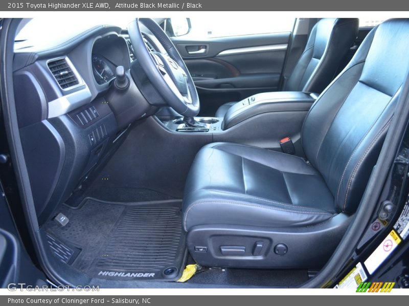 Attitude Black Metallic / Black 2015 Toyota Highlander XLE AWD