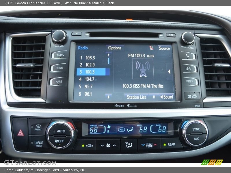 Attitude Black Metallic / Black 2015 Toyota Highlander XLE AWD