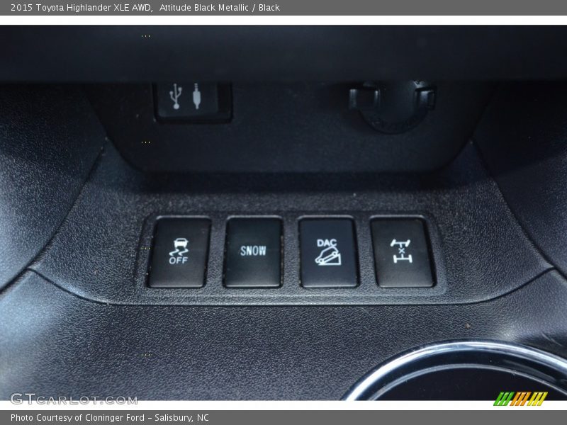 Attitude Black Metallic / Black 2015 Toyota Highlander XLE AWD