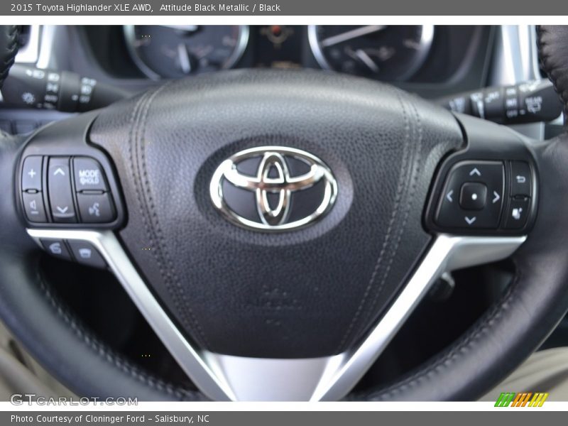 Attitude Black Metallic / Black 2015 Toyota Highlander XLE AWD