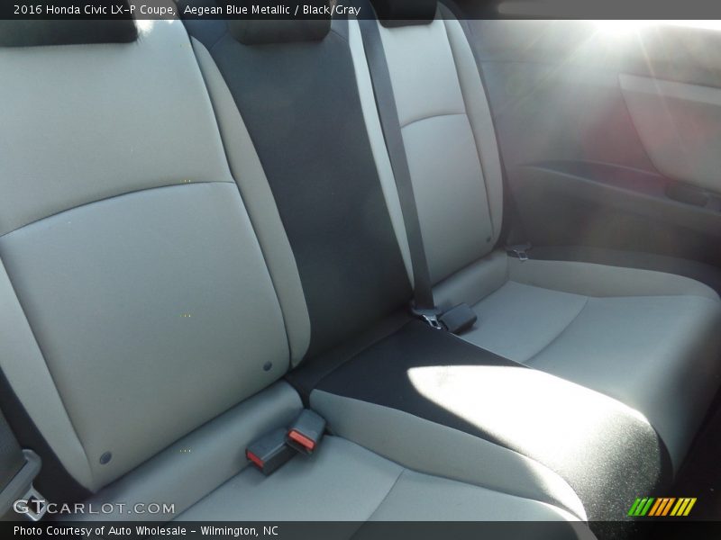 Aegean Blue Metallic / Black/Gray 2016 Honda Civic LX-P Coupe