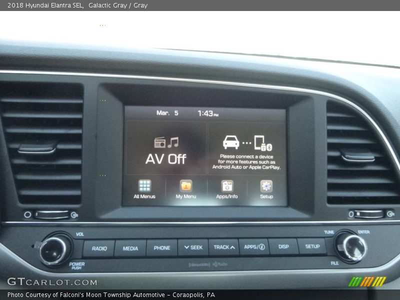 Galactic Gray / Gray 2018 Hyundai Elantra SEL