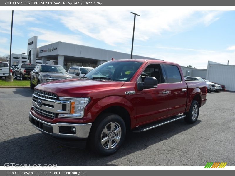 Ruby Red / Earth Gray 2018 Ford F150 XLT SuperCrew