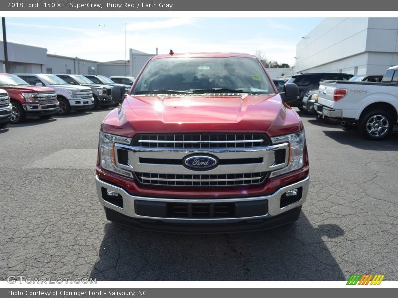 Ruby Red / Earth Gray 2018 Ford F150 XLT SuperCrew