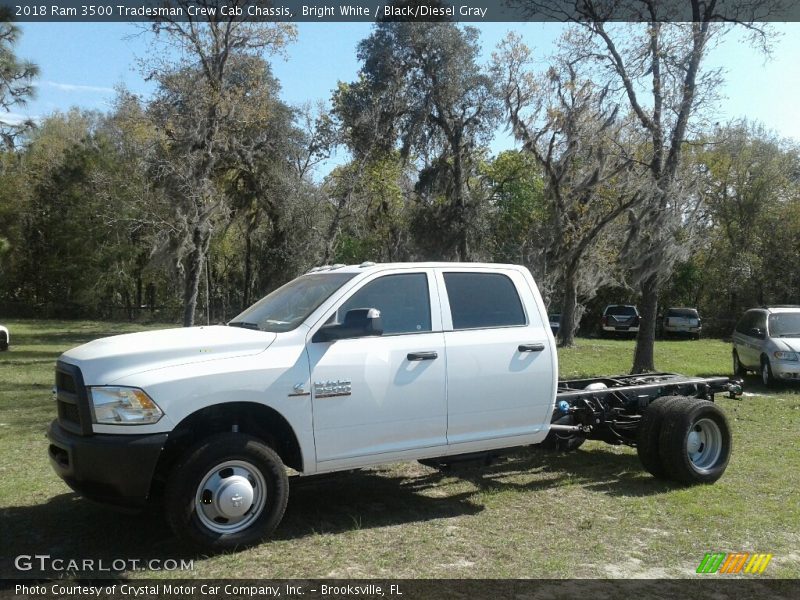 Bright White / Black/Diesel Gray 2018 Ram 3500 Tradesman Crew Cab Chassis
