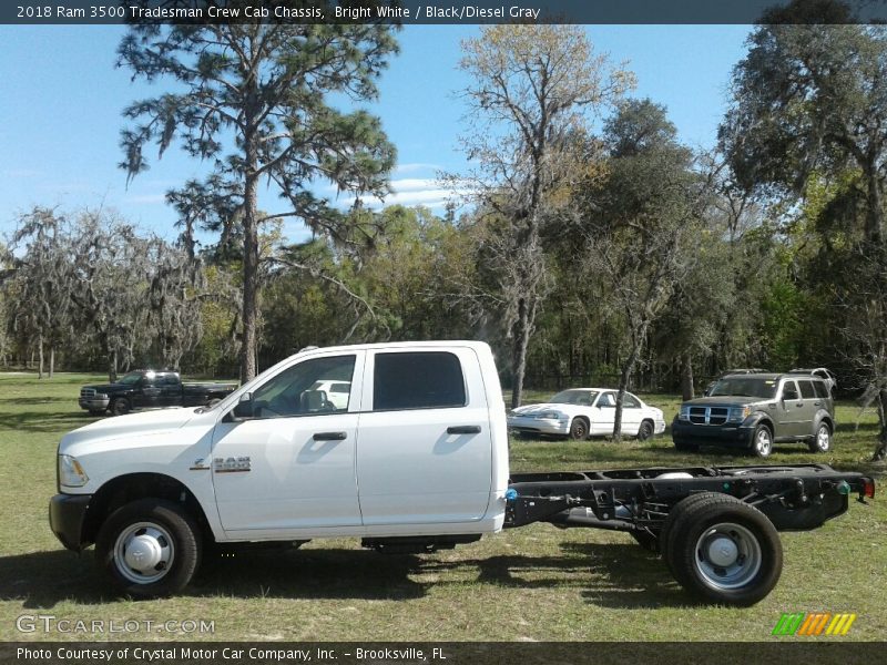 Bright White / Black/Diesel Gray 2018 Ram 3500 Tradesman Crew Cab Chassis