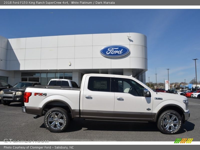 White Platinum / Dark Marsala 2018 Ford F150 King Ranch SuperCrew 4x4