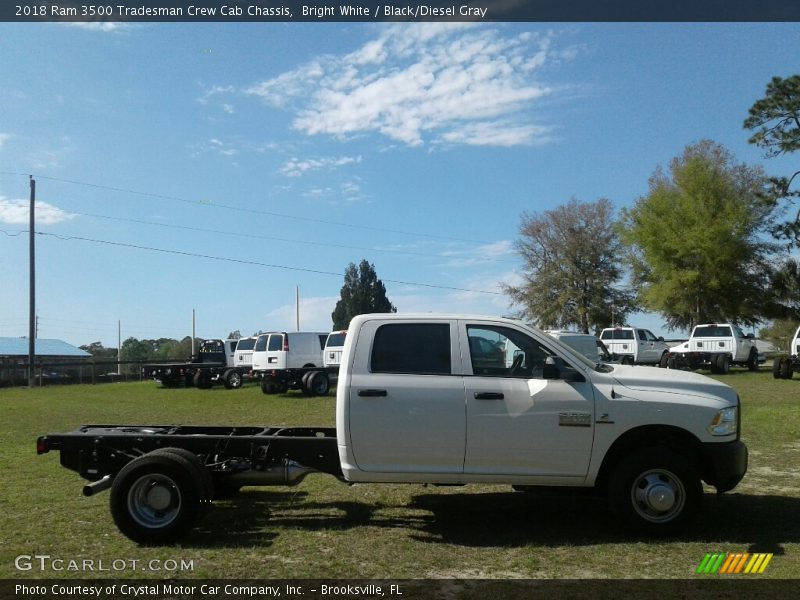 Bright White / Black/Diesel Gray 2018 Ram 3500 Tradesman Crew Cab Chassis