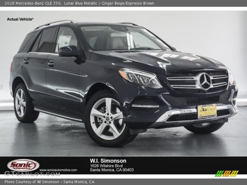 Lunar Blue Metallic / Ginger Beige/Espresso Brown 2018 Mercedes-Benz GLE 350