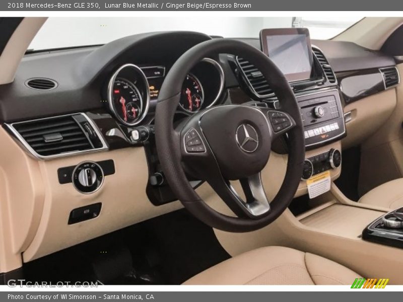 Lunar Blue Metallic / Ginger Beige/Espresso Brown 2018 Mercedes-Benz GLE 350